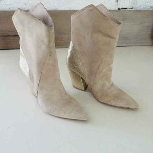 Nestly Dolce Vita ankle boots in Dune color Multi Suede beige gold size 6 - Picture 11 of 11